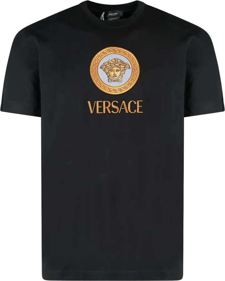 Cotton t-shirt with Medusa patch