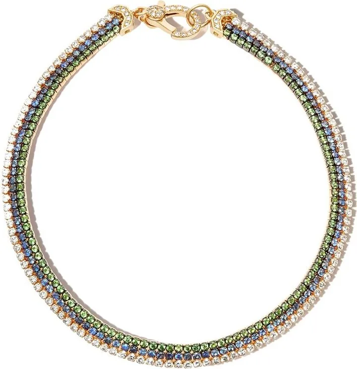 18kt Yellow Diamond And Sapphire Bracelet