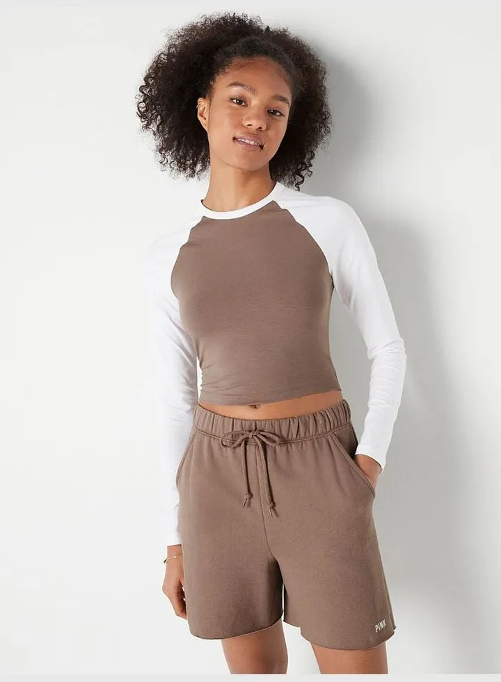 Shrunken Long-Sleeve Baseball T-Shirt