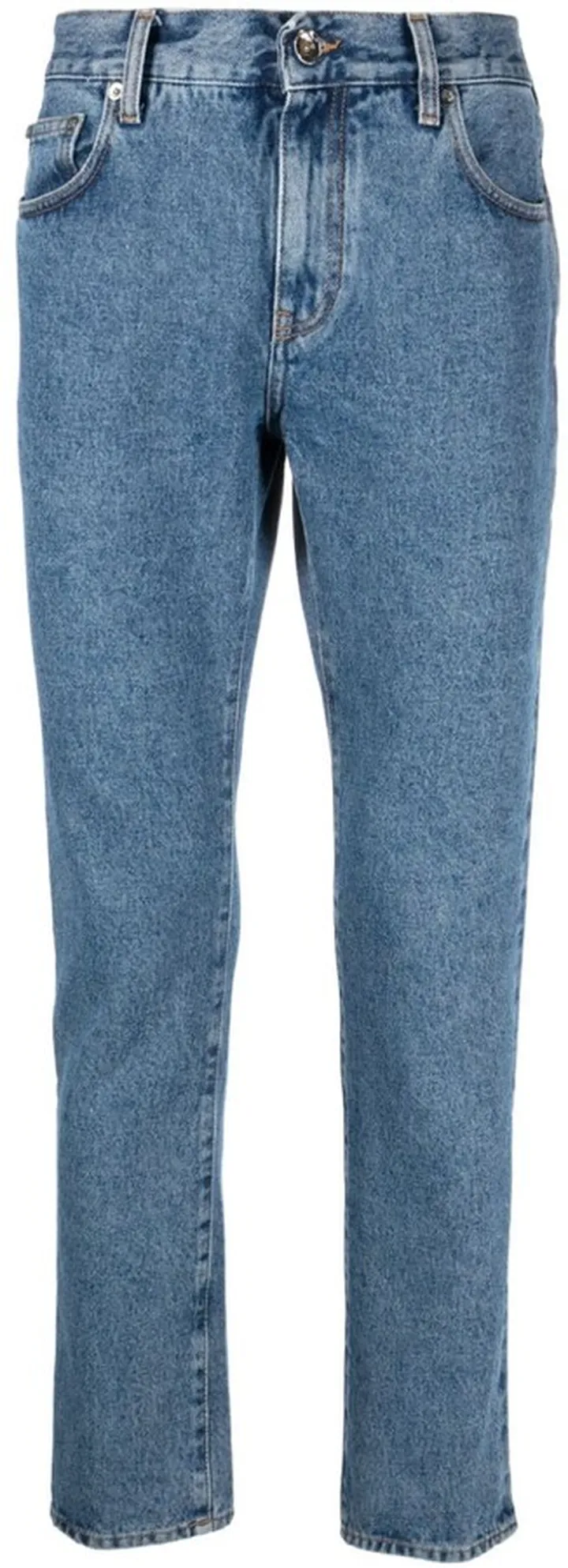 Diag-print skinny jeans