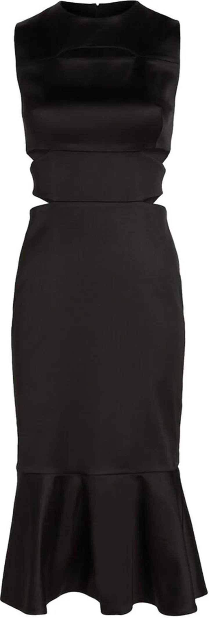Cut-Out Detail Ruffled-Hem Dress
