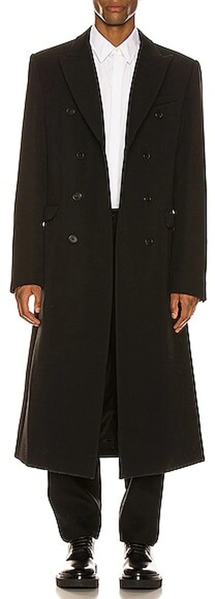 WARDROBE.NYC Double Breasted Coat in Black