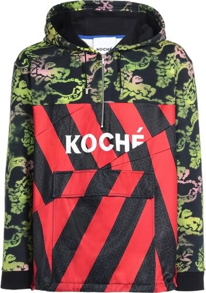 Koché Logo-Printed Drawstring Hooded Jacket
