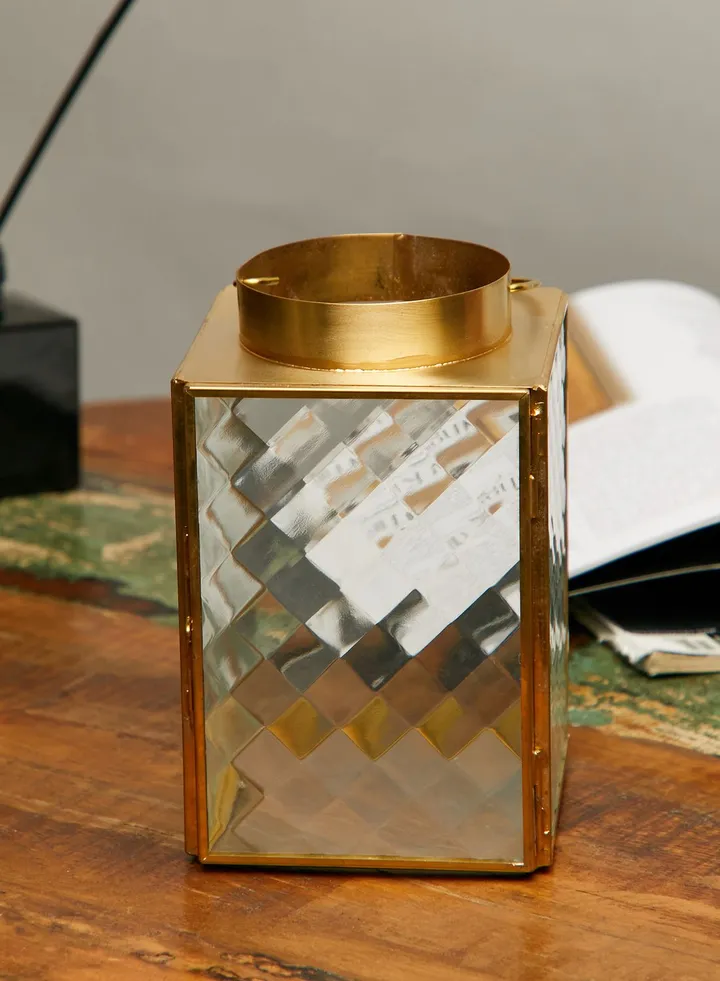 Gold Glass Lantern