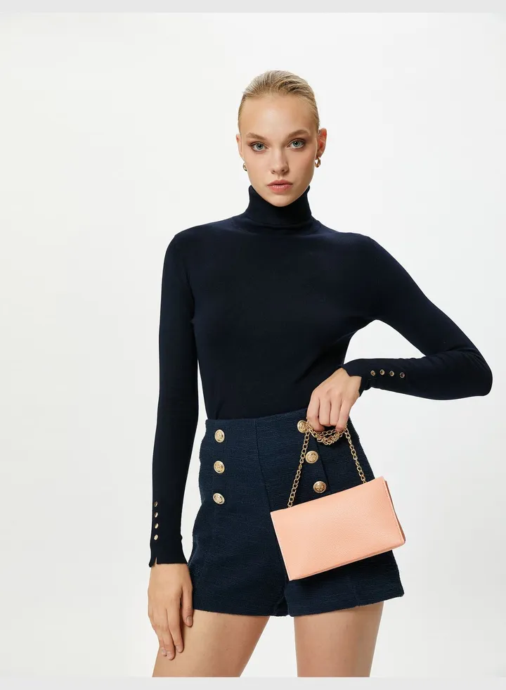 Chain Strappy Faux Leather Cross Bag