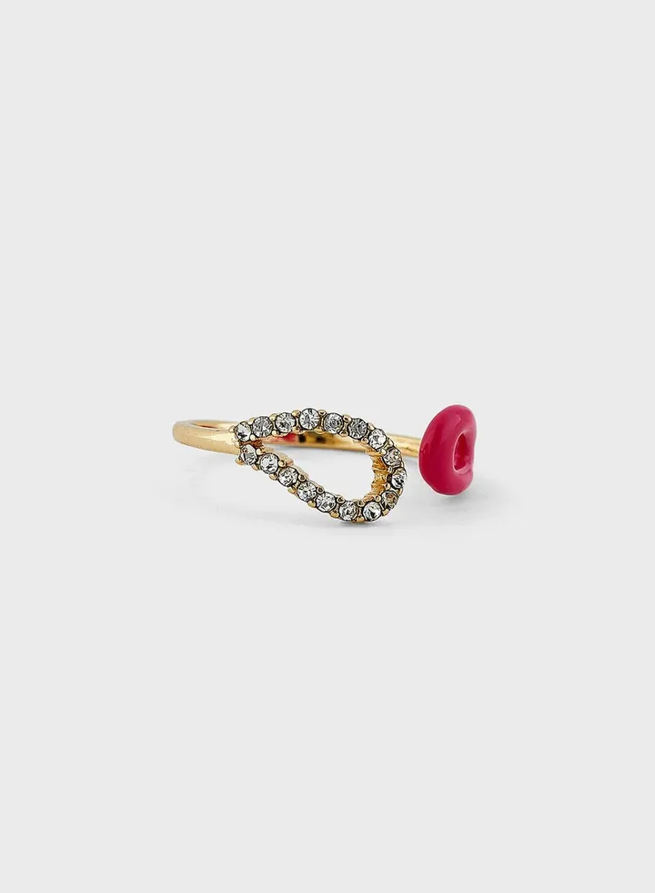 Enamel Diamante Ring