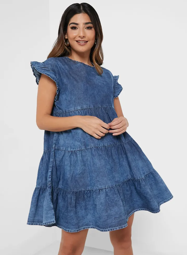 Tiered Ruffle Detail Dress