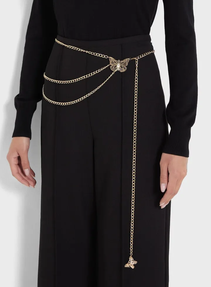 Butterfly Layered Chain Belt