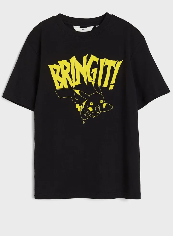 Kids Pikachu Print T-Shirt