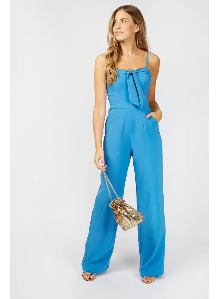 Little Mistress Cornflower Tie Bust Jsuit