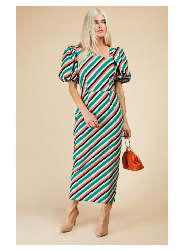 Little Mistress Stripe Midaxi
