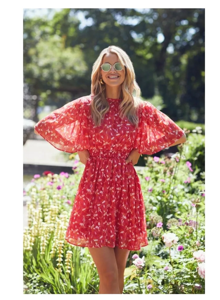 Little Mistress Floral Shirred Mini