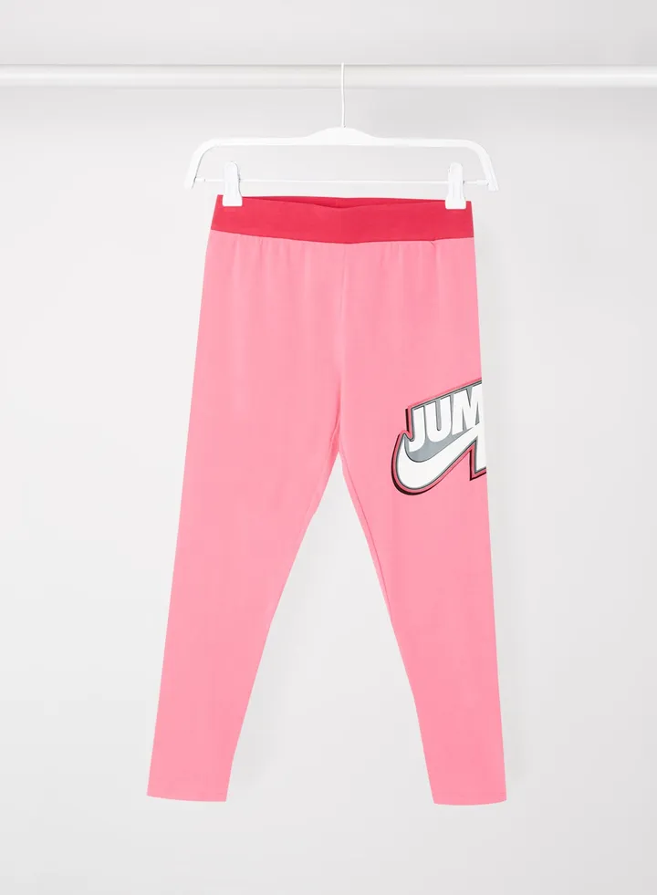 Teen Logo Detail High Waist Leggings Pink