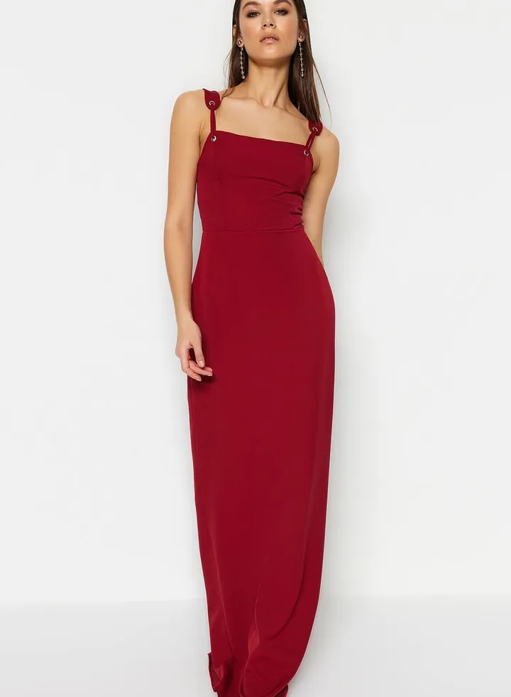 Square Neck Knitted Dress