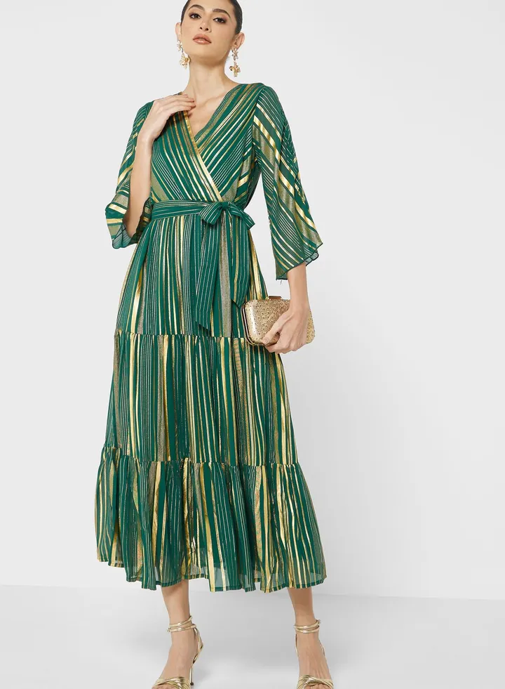 Lurex Tiered Dress