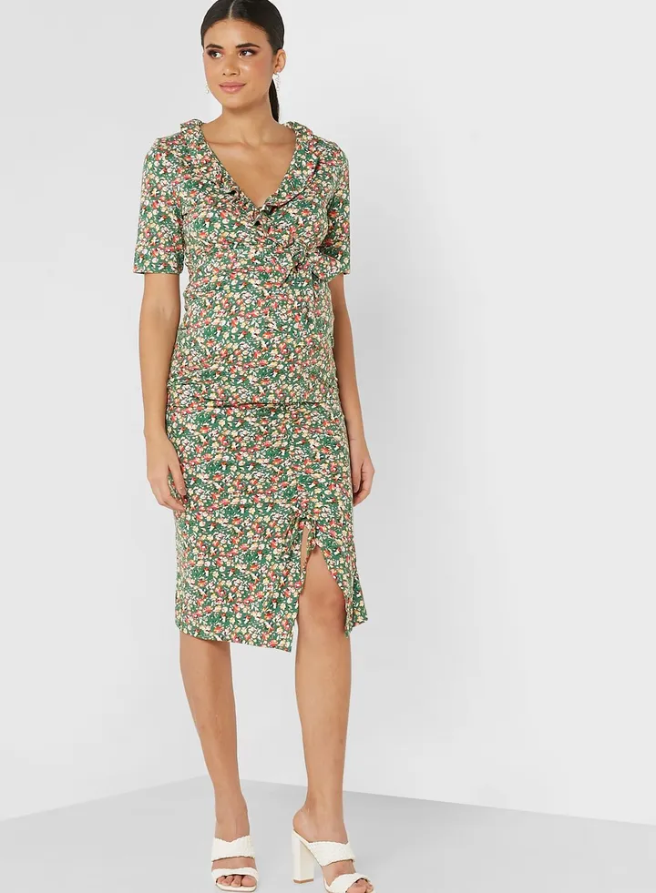 High Waist Floral Printed Skirt