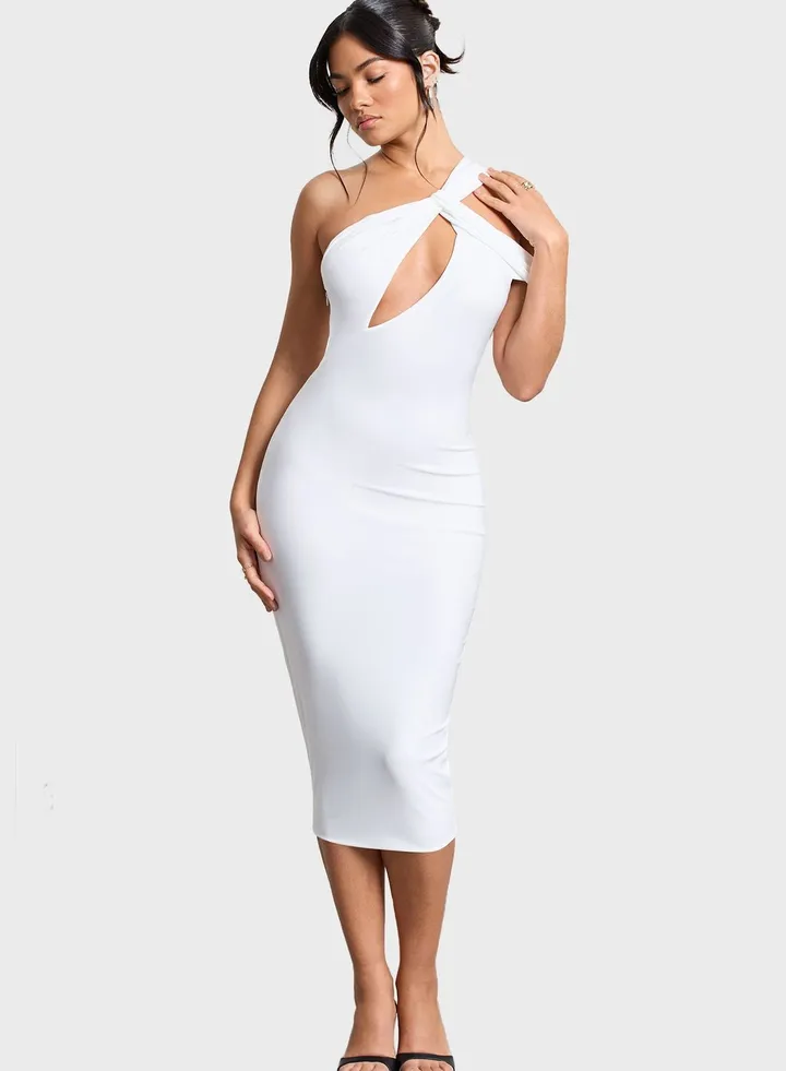 Cut Out Tie Detail Dress