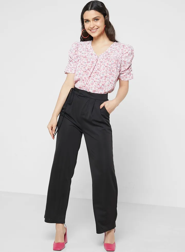 Solid Comfort Fit Pants