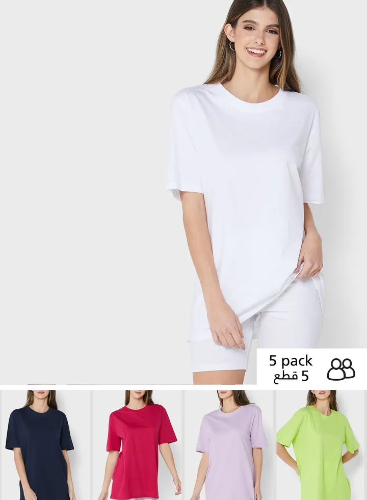 5 Pack Oversized T-Shirt