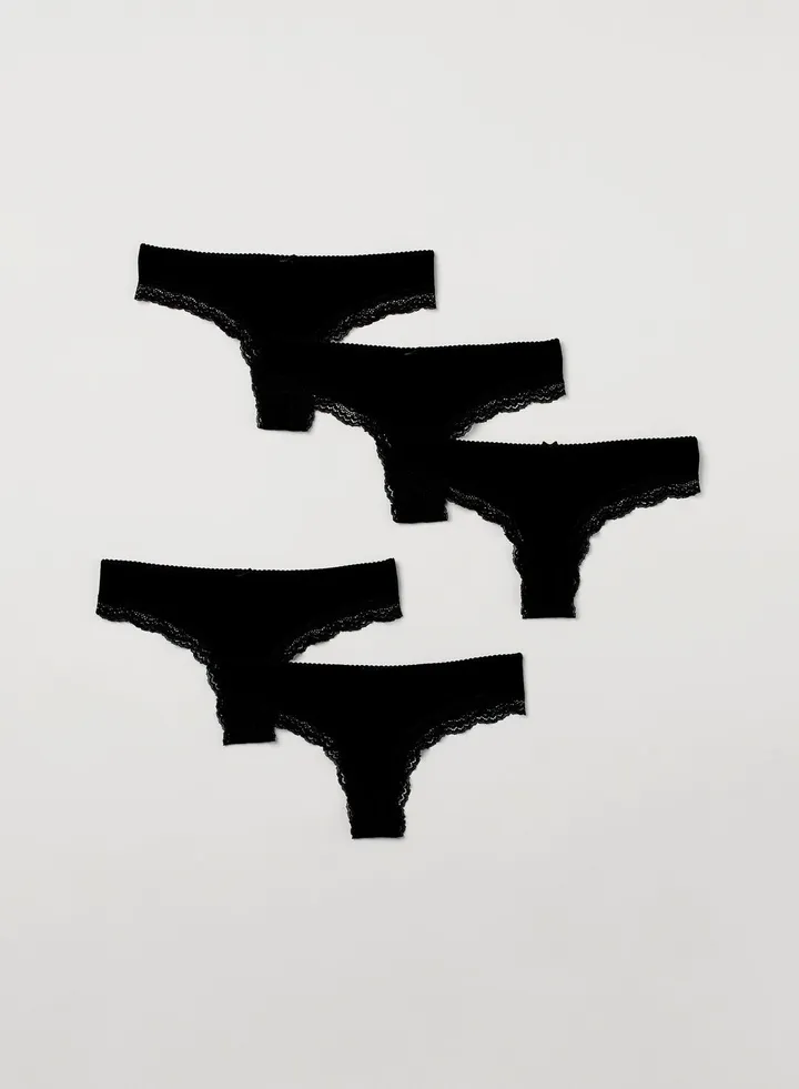 5 Pack High Leg Brief