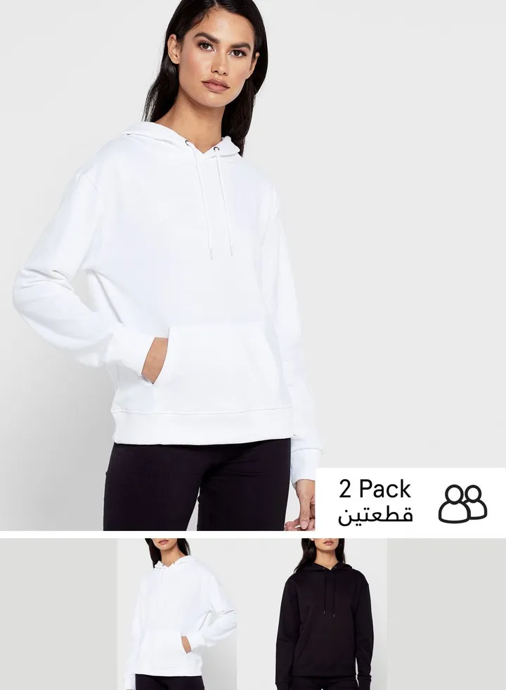 2 Pack Essential Pocket Hoodie