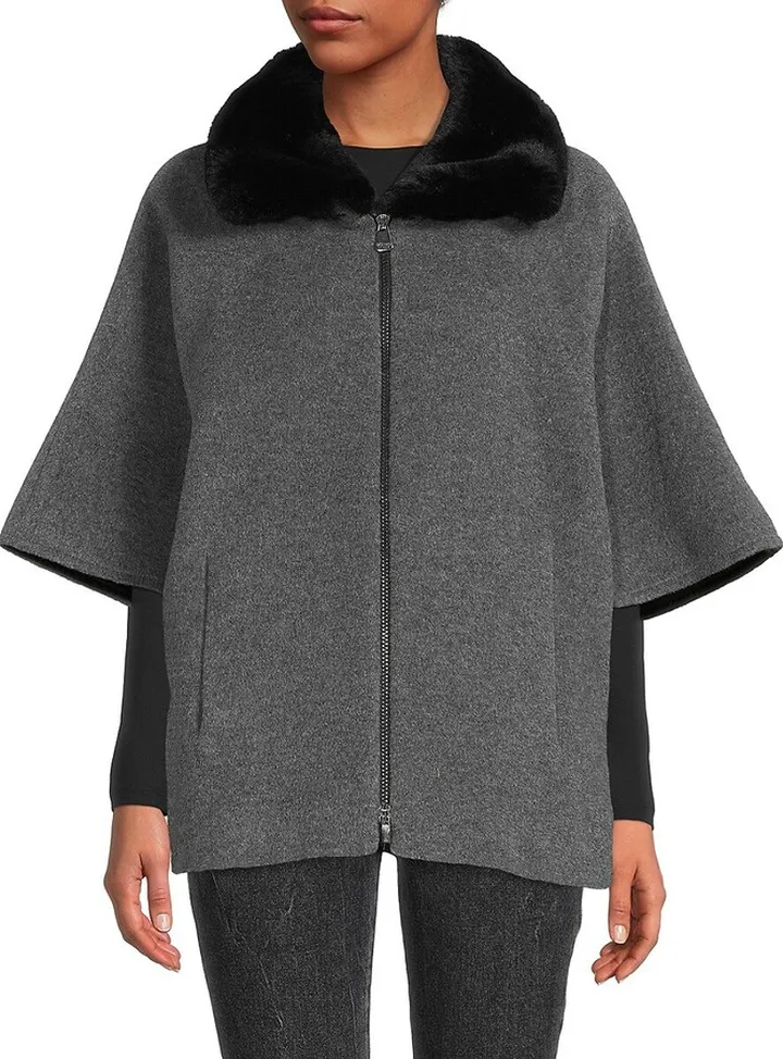 Alpaca Blend Faux Fur Coat