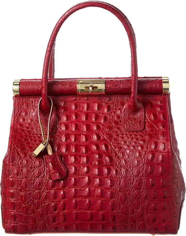 Persaman New York Anais Top Handle Embossed Leather Tote