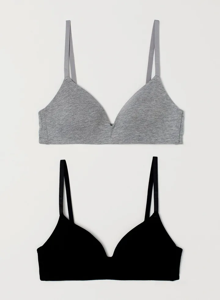 2 Pack Plunge Neck Bra