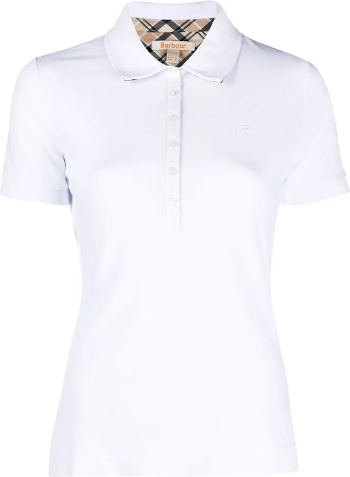 Embroidered-Logo Cotton Polo Top