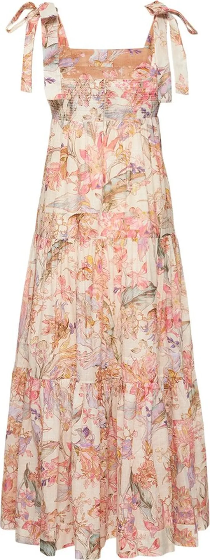 Cira tie shoulder cotton midi dress