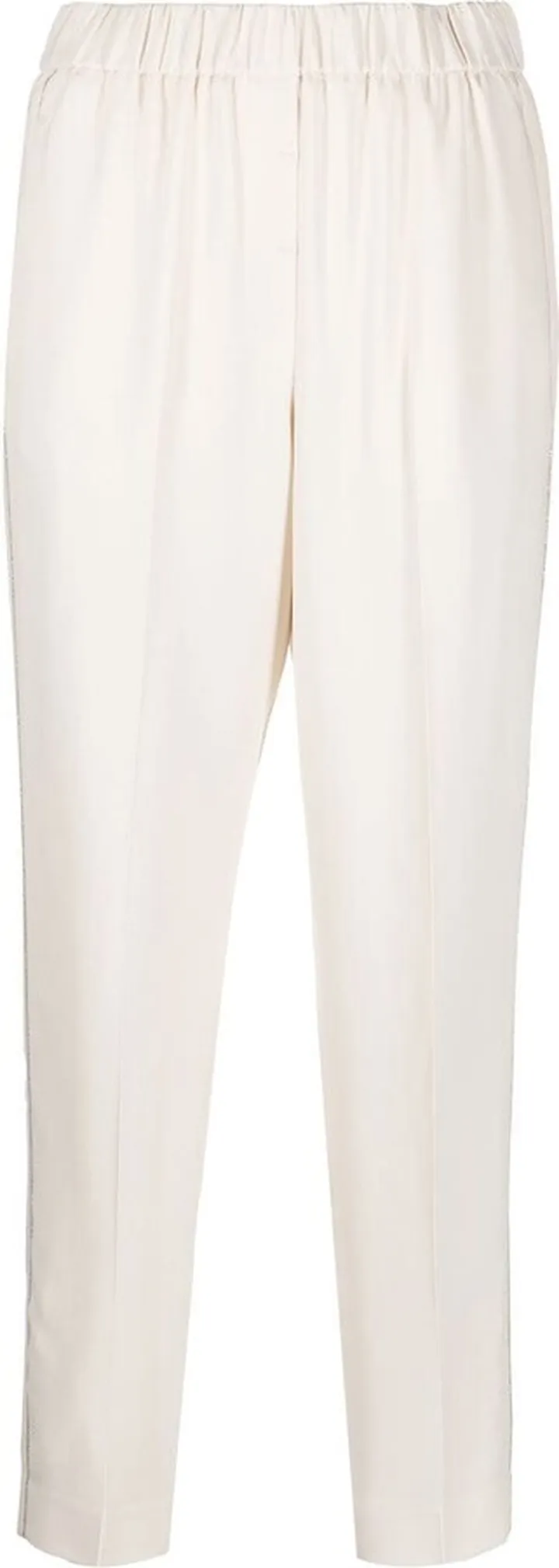 Pleat-Detail Cropped Trousers