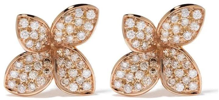 18kt rose gold diamond Petit Garden earrings