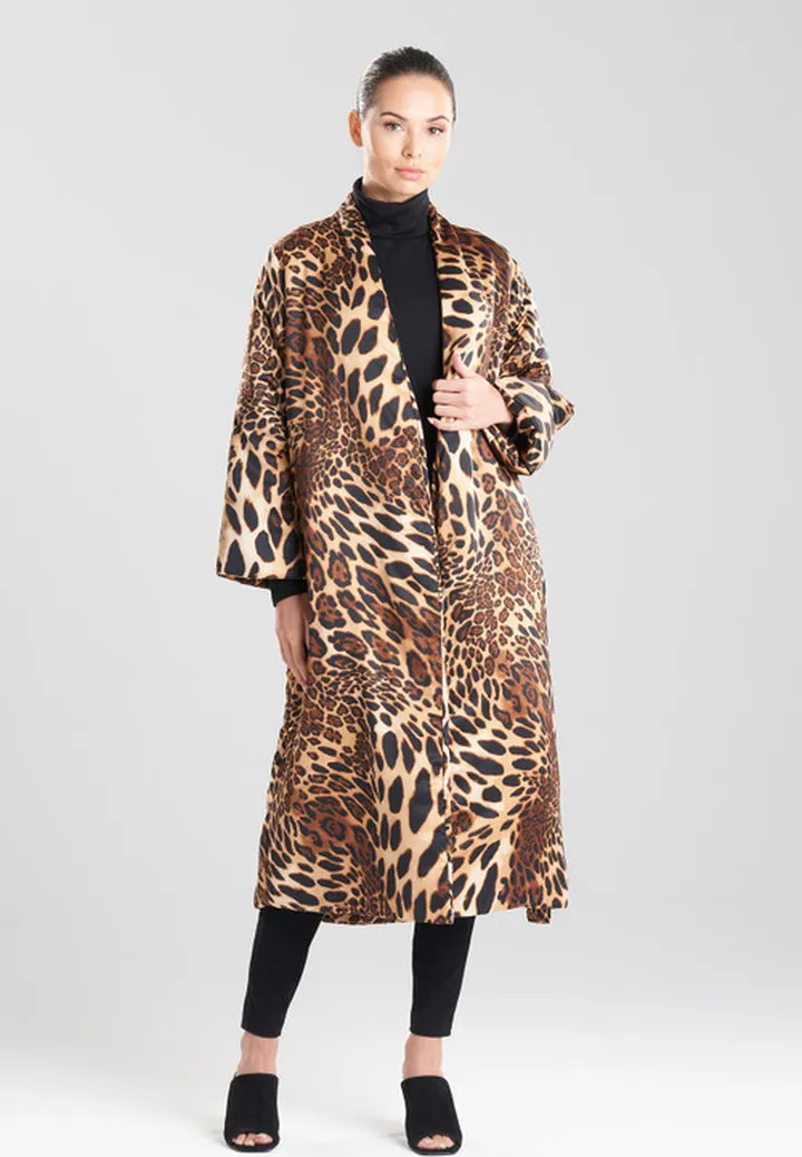 Luxe Leopard Puffer Robe