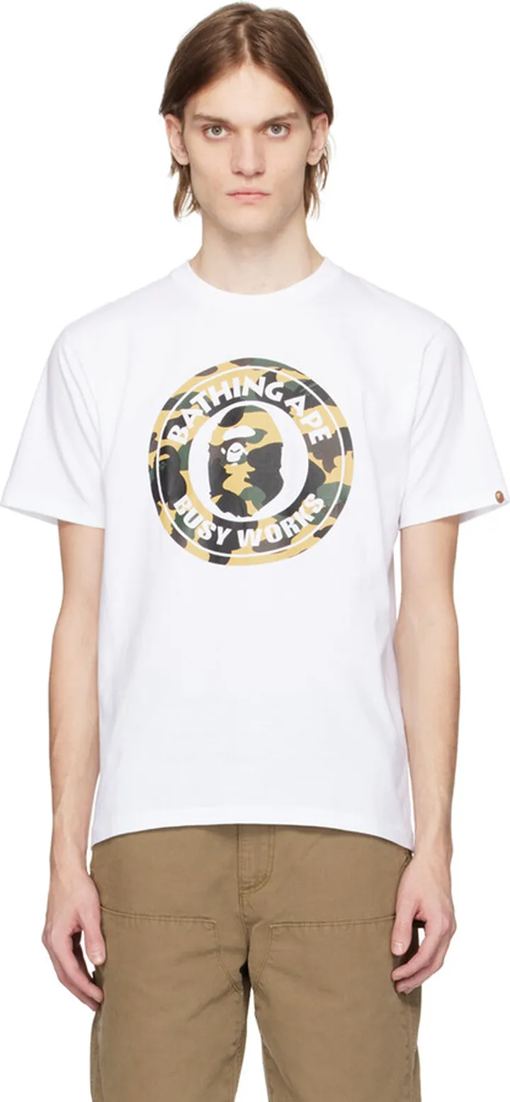 BAPE White Busy Works T-Shirt