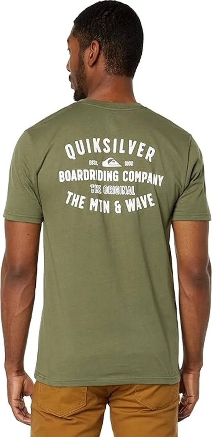 Quiksilver Surf Lockup Short Sleeve Tee (Four Leaf Clover) Men's Clothing