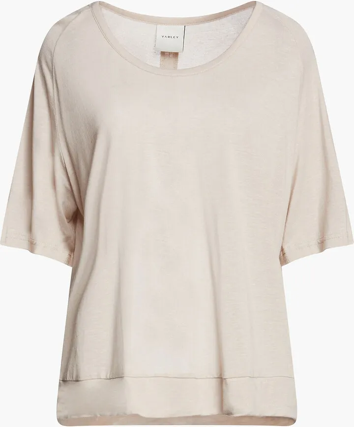 Nava cutout slub Tencel and linen-blend jersey T-shirt