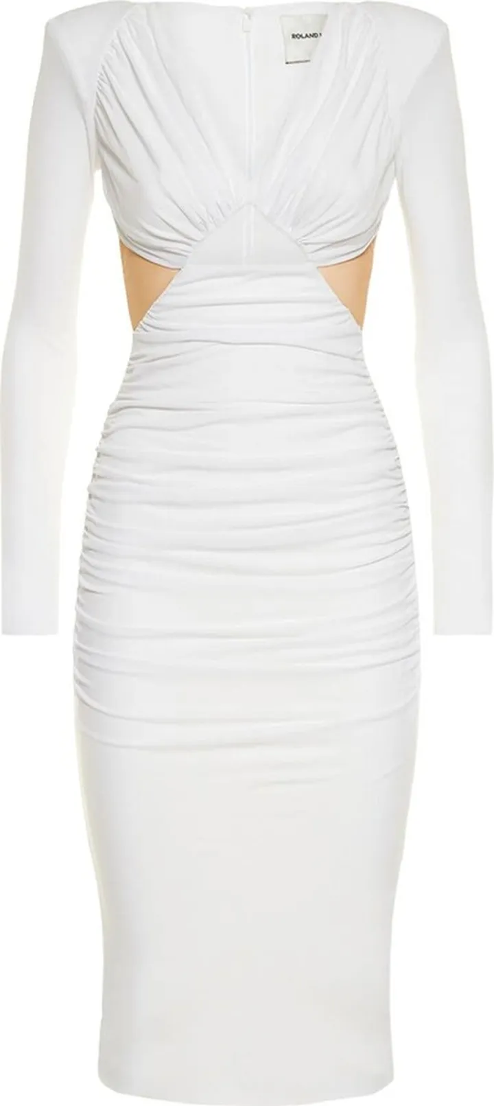 Viscose jersey V neck midi dress
