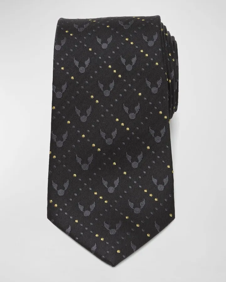 Men's Harry Potter Golden Snitch Silk Tie