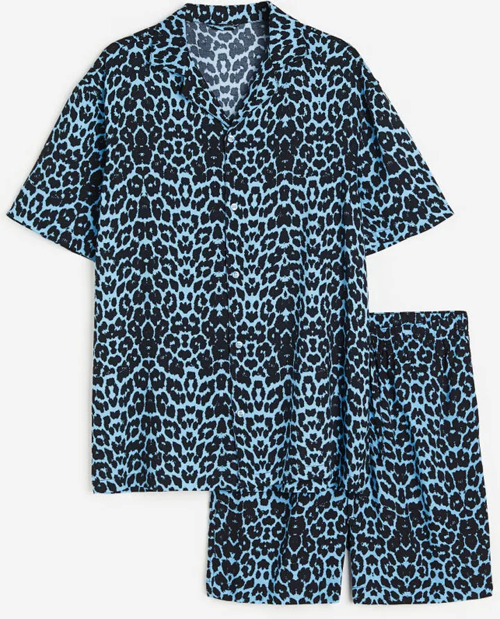 Regular Fit Pajama Shirt and Shorts