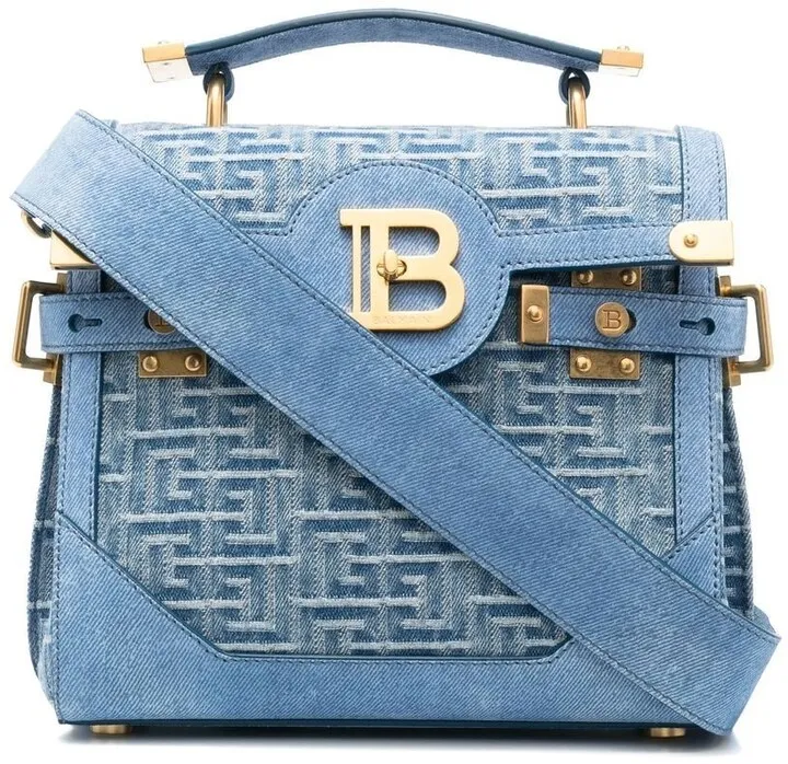 Monogram-Jacquard Denim Tote Bag