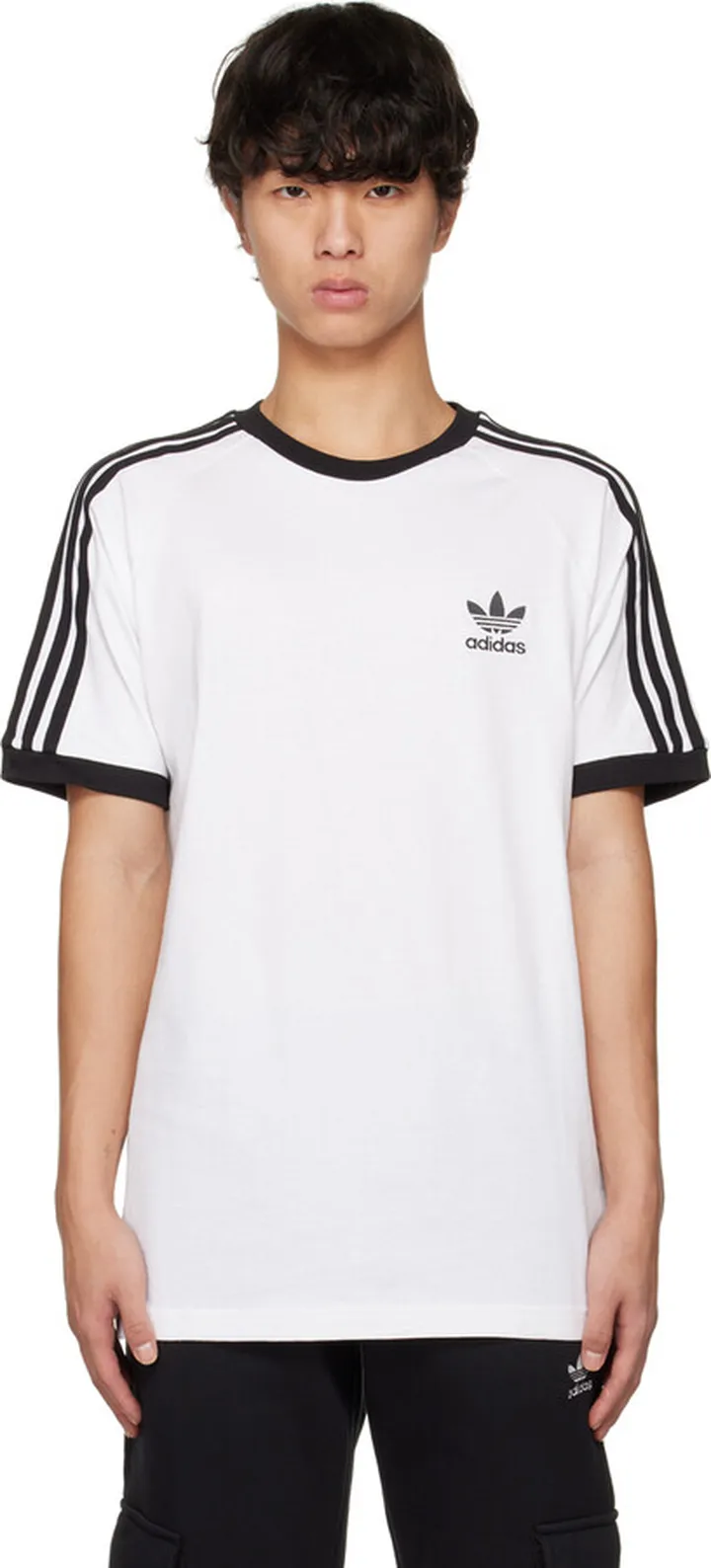 adidas Originals White Adicolor Classics 3-Stripes T-Shirt
