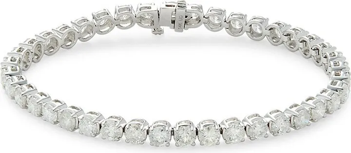 14K White Gold & 10.00 TCW Diamond Tennis Bracelet