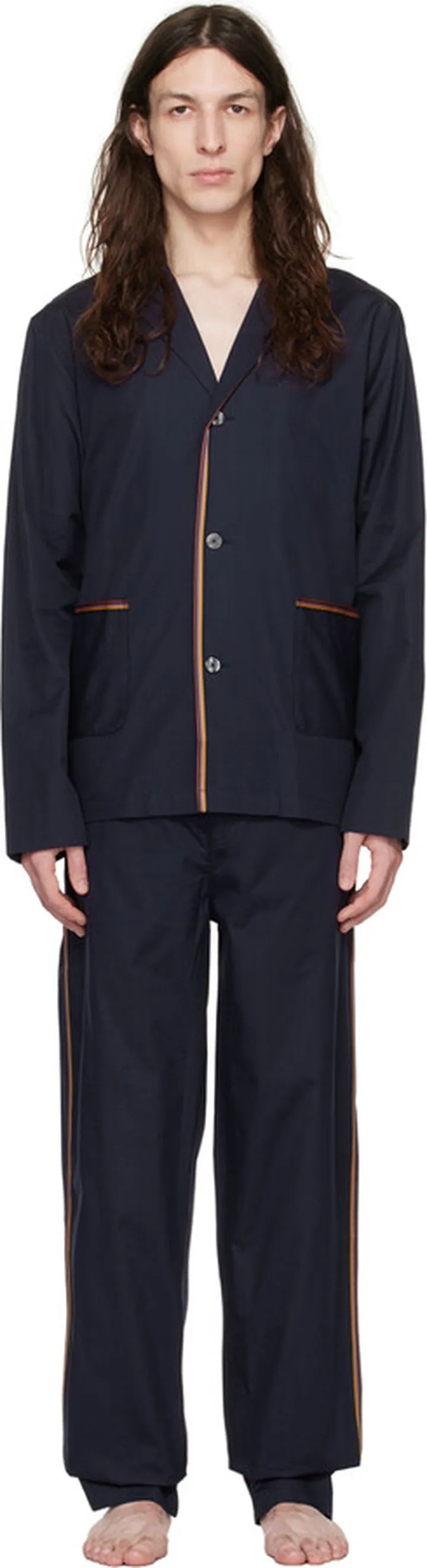 Paul Smith Navy Artist Stripe Pyjama Set