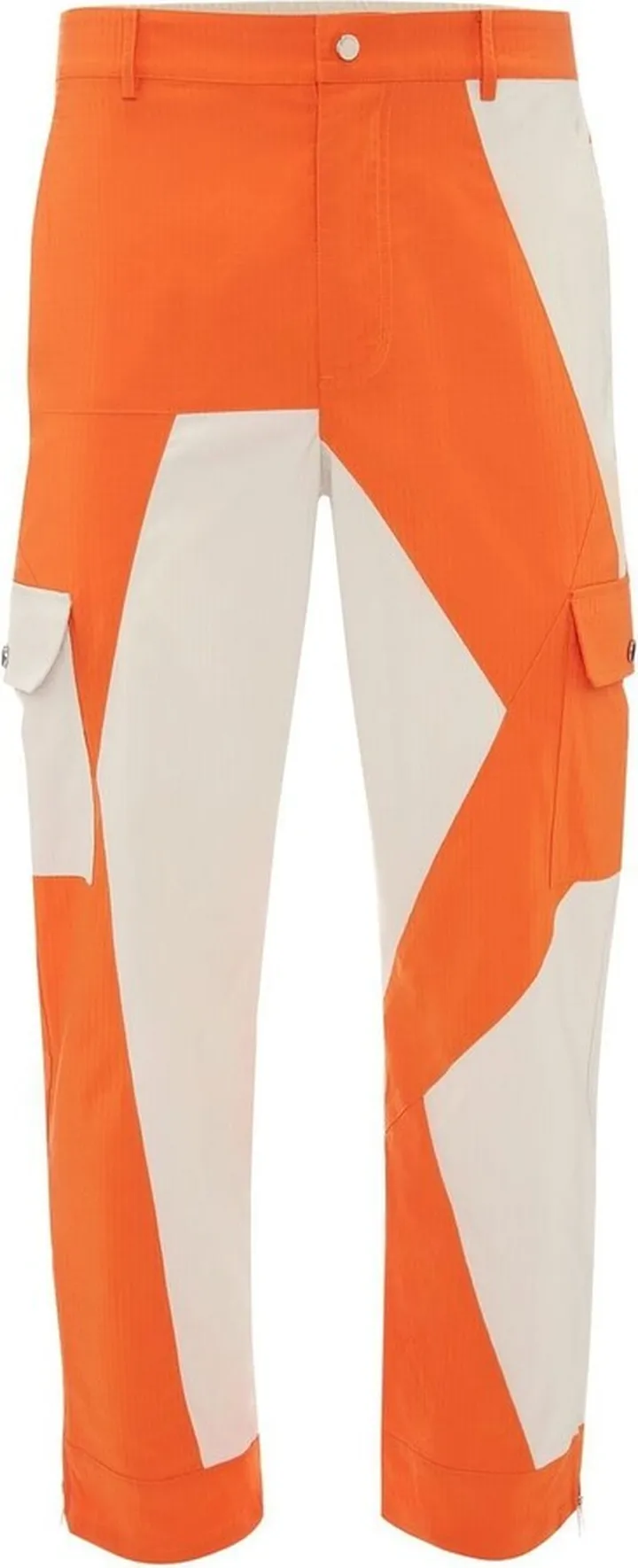 Colour-Block Straight-Leg Trousers