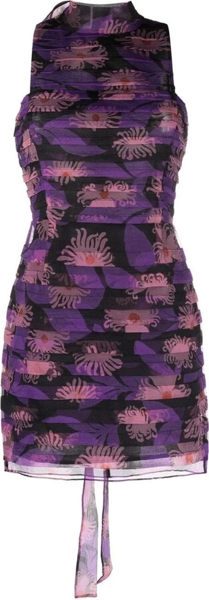 Spiral-Print Minidress