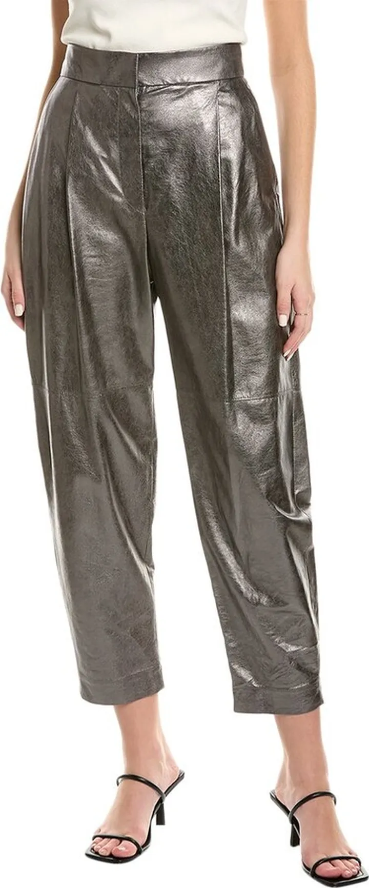 Brunello Cucinelli Pleated Leather Pant