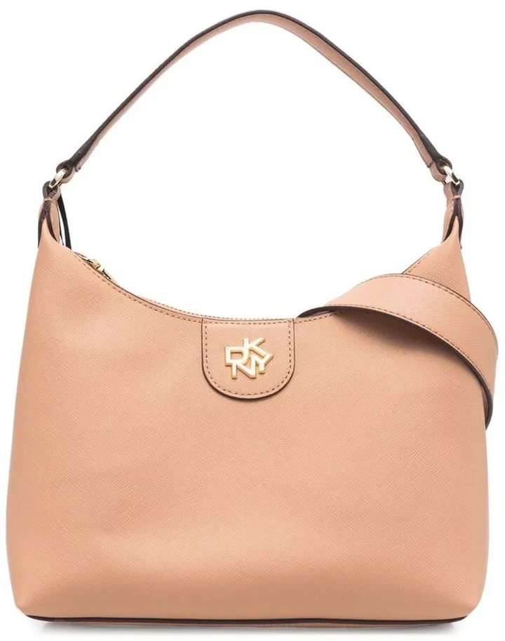 Calf Leather Textured Shoulder Bag