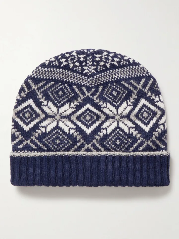 Fair Isle Cashmere Beanie