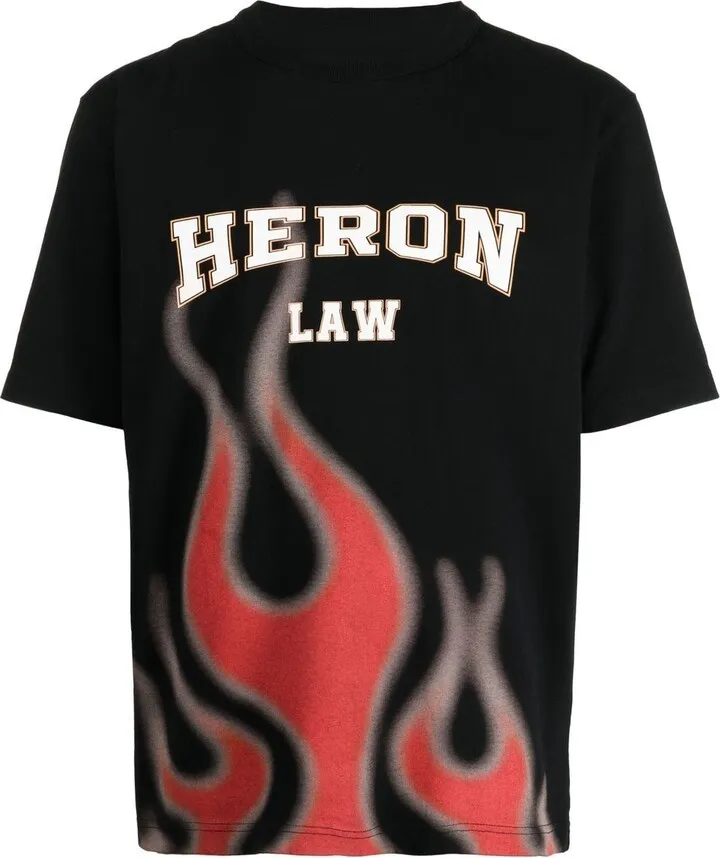 flame-print organic cotton T-shirt