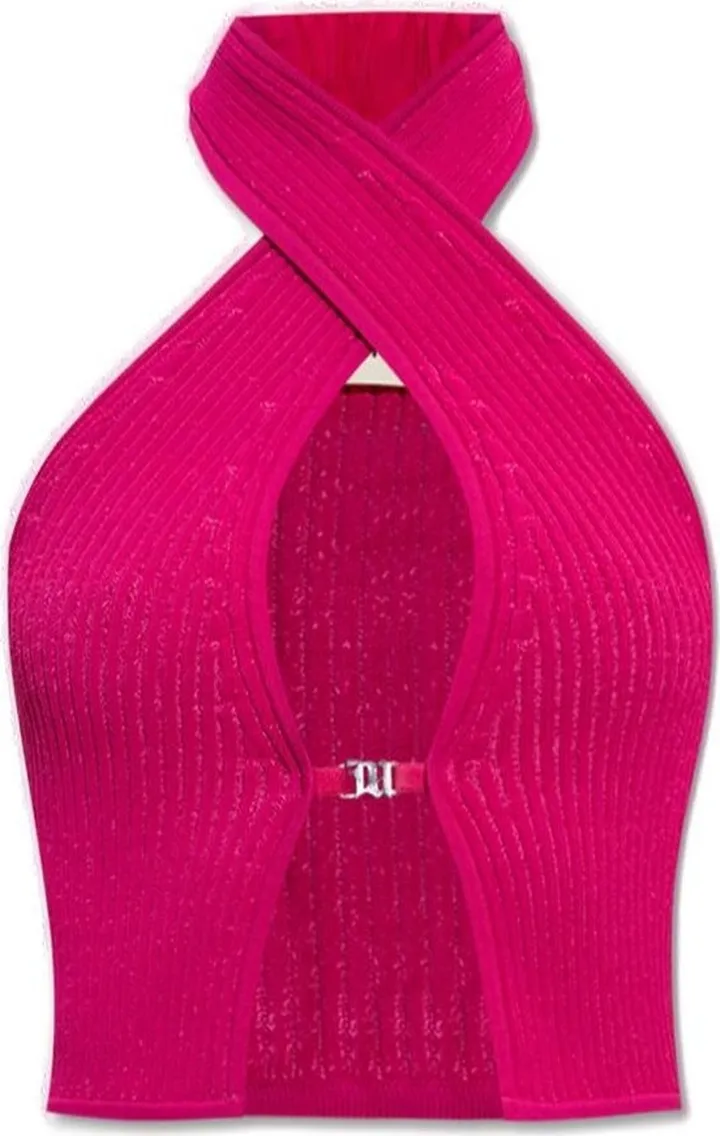 Misbhv Ribbed Halterneck Cut-Out Top